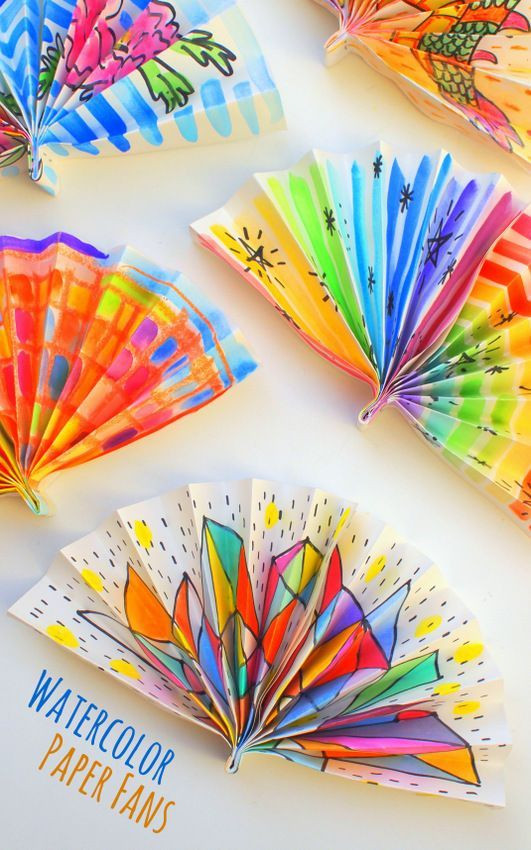 Best ideas about Art And Craft Paint
. Save or Pin Watercolor Painted Paper Fans Now.