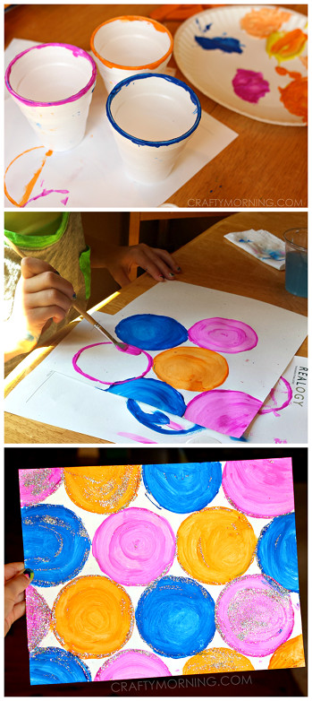 Best ideas about Art And Craft Paint
. Save or Pin Easy Circle Cup Painting for Kids Now.