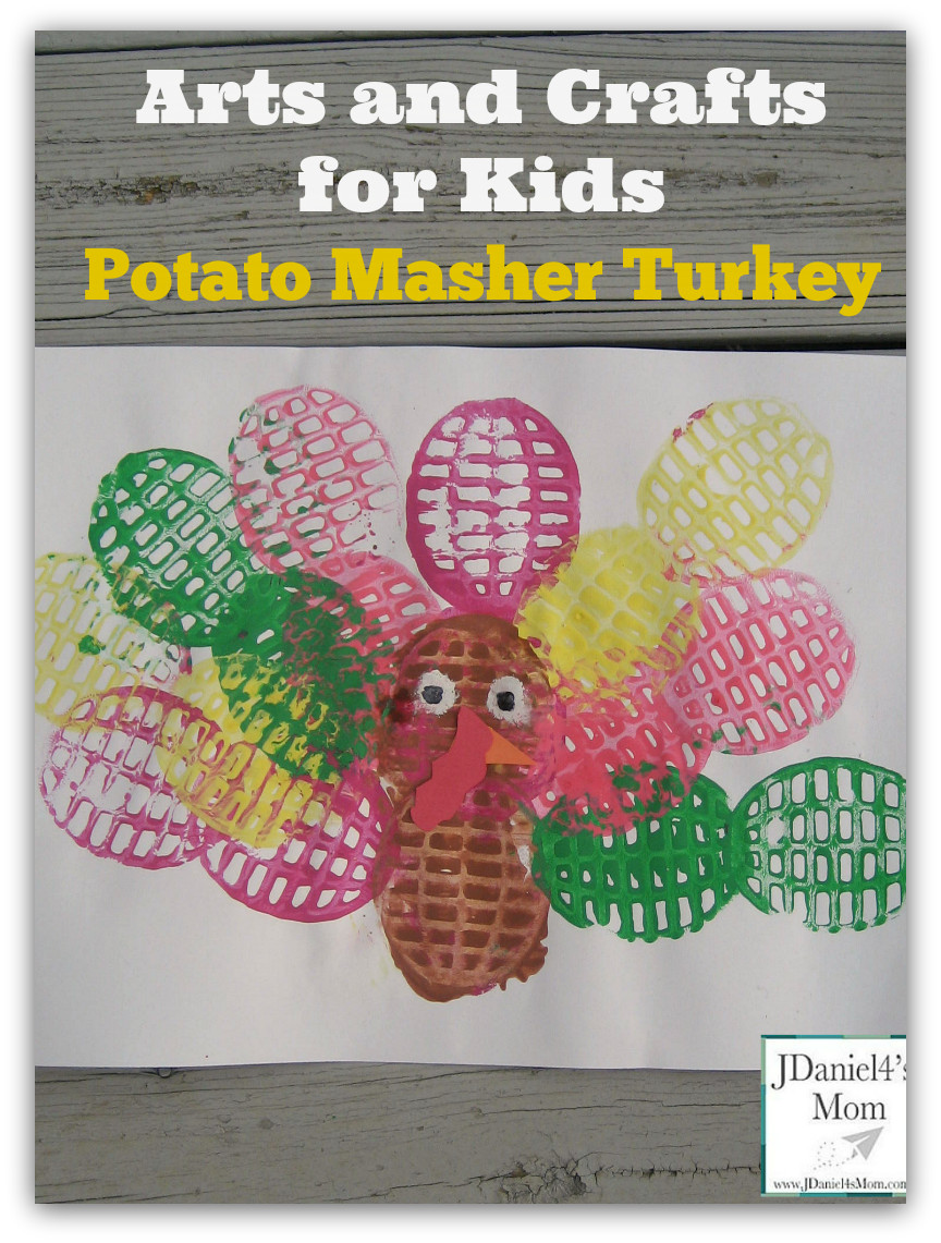 Best ideas about Art Crafts For Kids
. Save or Pin Arts and Crafts for Kids Potato Masher Painted Turkey Now.