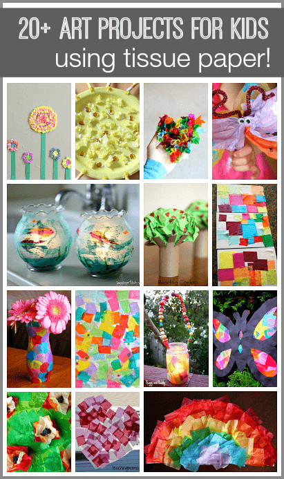 Best ideas about Art Projects For Little Kids
. Save or Pin 20 Tissue Paper Crafts for Kids Buggy and Buddy Now.