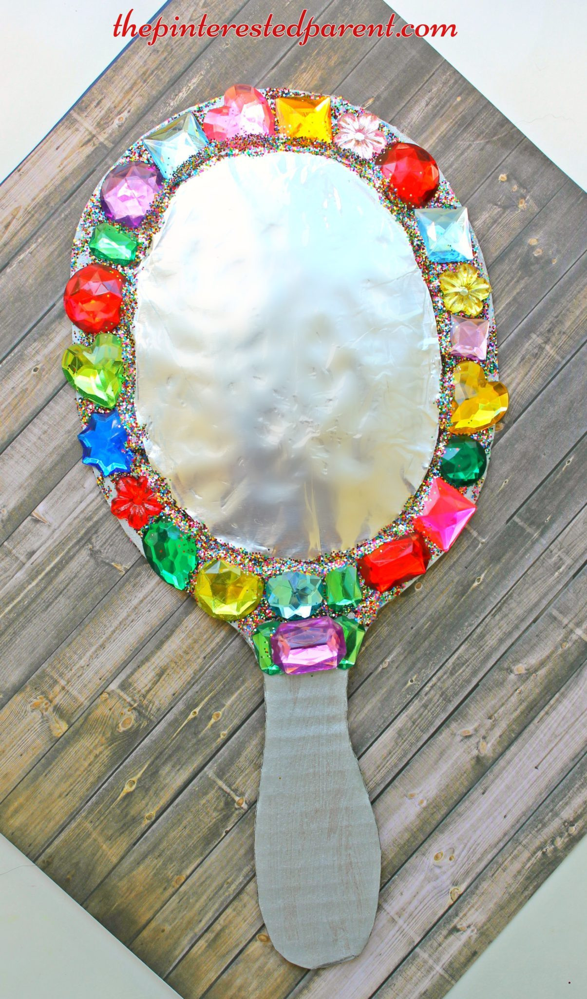 Best ideas about Arts &amp; Crafts For Kids
. Save or Pin Jeweled Cardboard Mirror Craft – The Pinterested Parent Now.