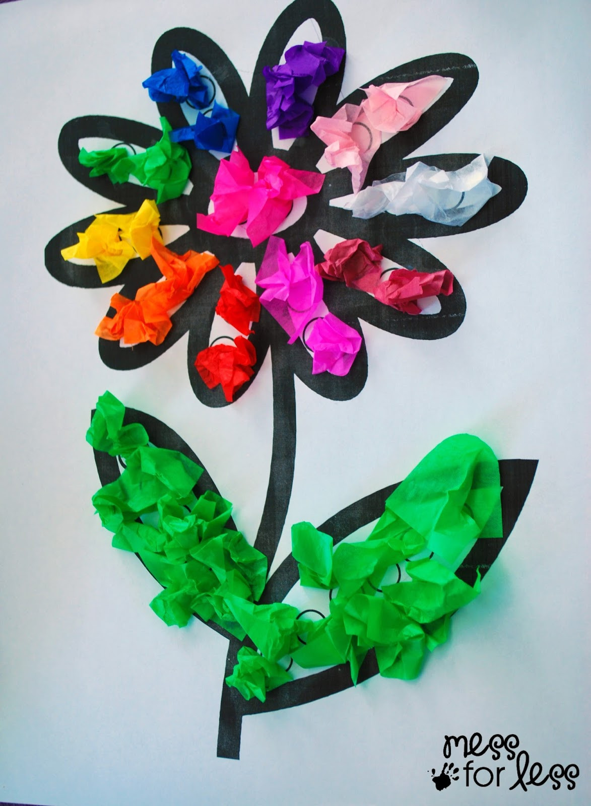 Best ideas about Arts And Crafts For Kids
. Save or Pin Tissue Paper Flower Art Activity Mess for Less Now.