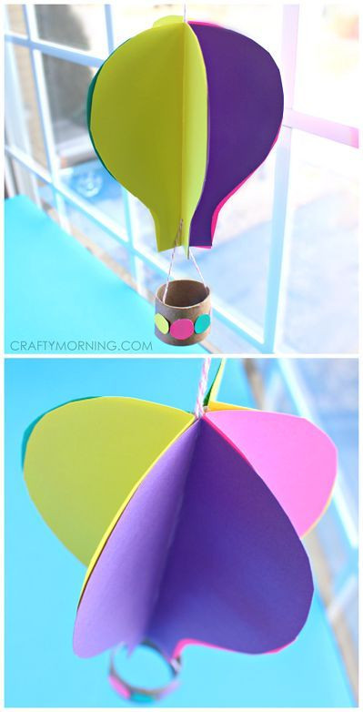 Best ideas about Arts And Crafts For Kids
. Save or Pin 3D Spinning hot air balloon craft for kids using paper and Now.