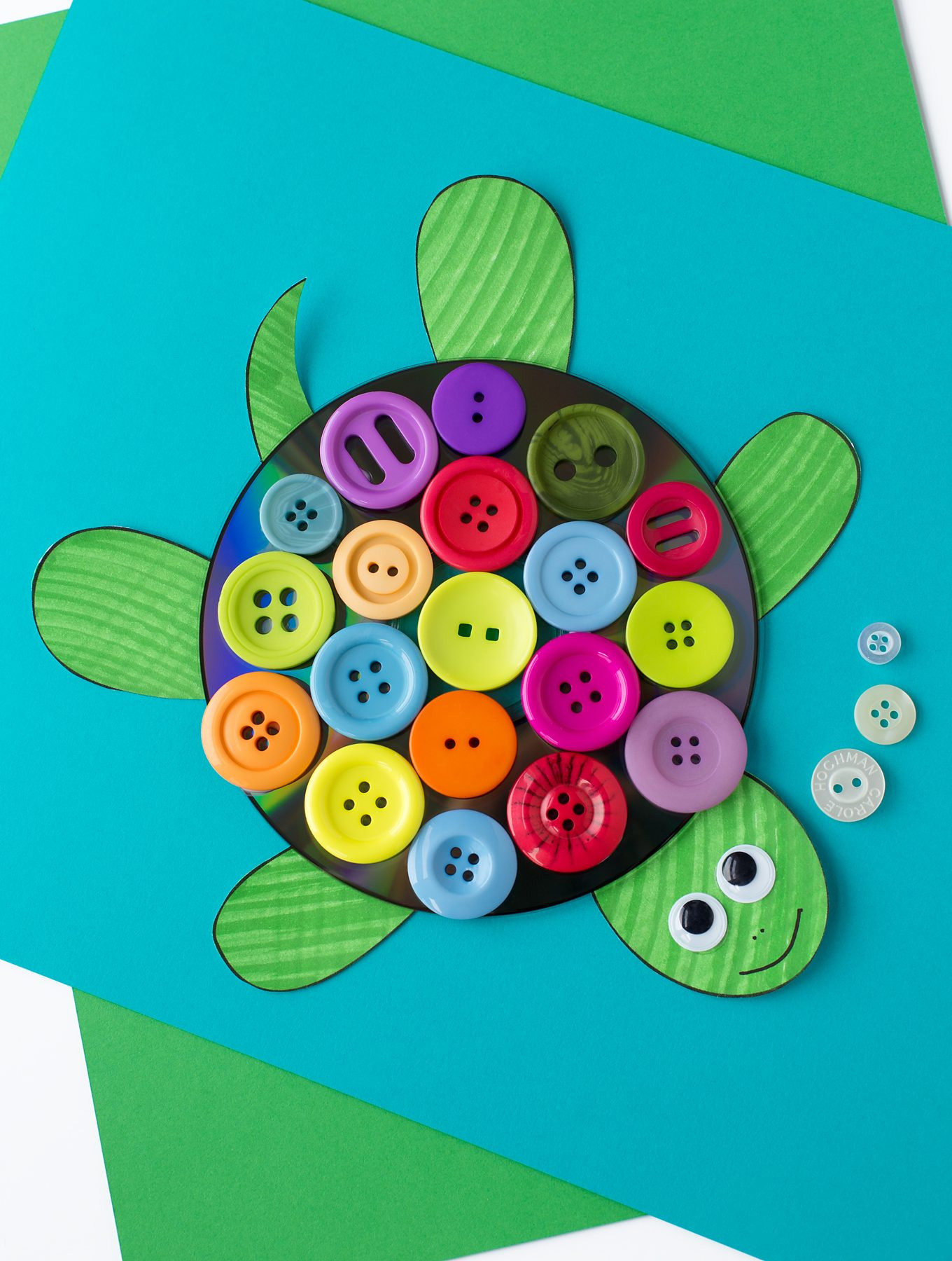 Best ideas about Arts And Crafts Projects For Toddlers
. Save or Pin Colorful CD & Button Turtle Craft for Kids Now.