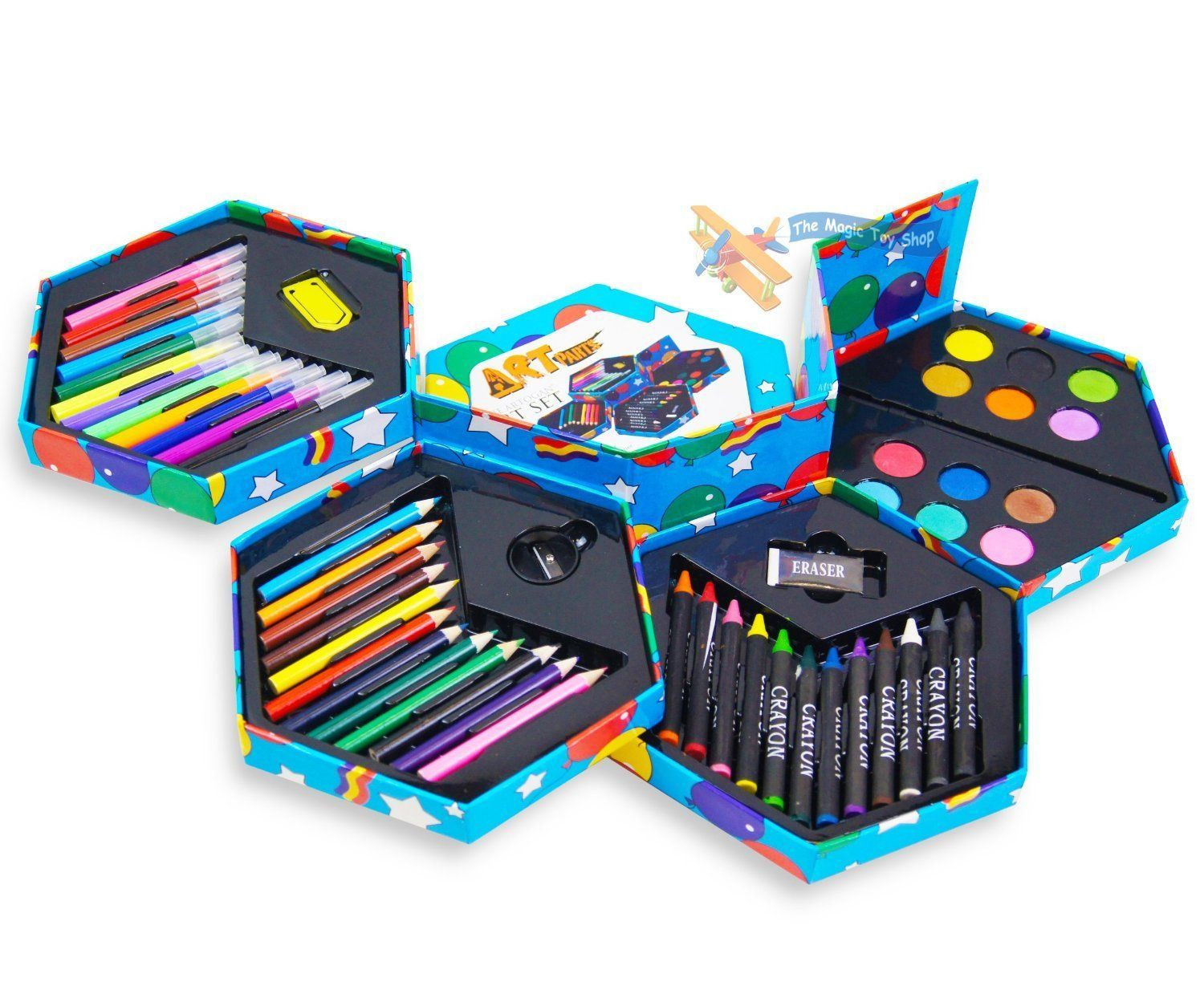 Best ideas about Arts And Crafts Sets For Kids
. Save or Pin Childrens 52 Pcs Craft Art Artists Set Hexagonal Box Now.