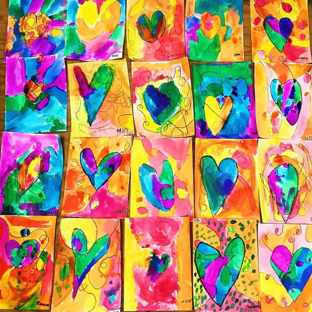 Best ideas about Artwork For Kids
. Save or Pin Kids Heart Art Project • Color Made Happy Now.