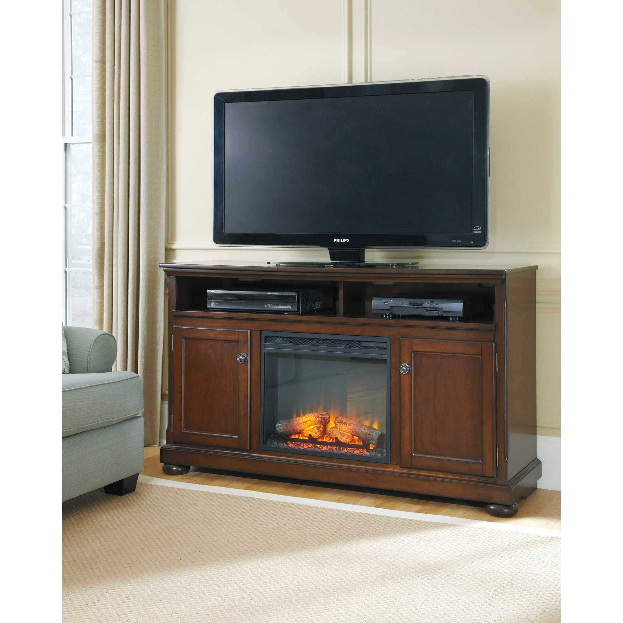 Best ideas about Ashley Fireplace Tv Stand
. Save or Pin Signature Design by Ashley Porter Rustic Brown TV Now.