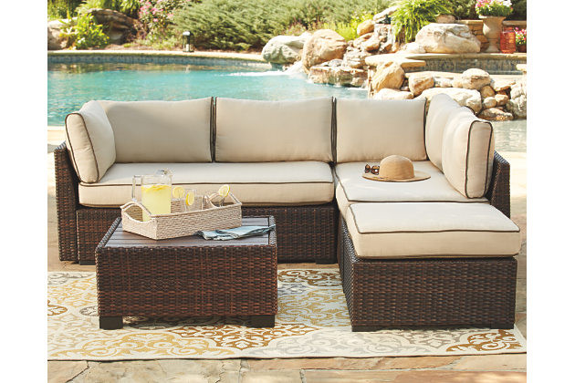 Best ideas about Ashley Patio Furniture
. Save or Pin Loughran 4 piece Outdoor Sectional Set Now.