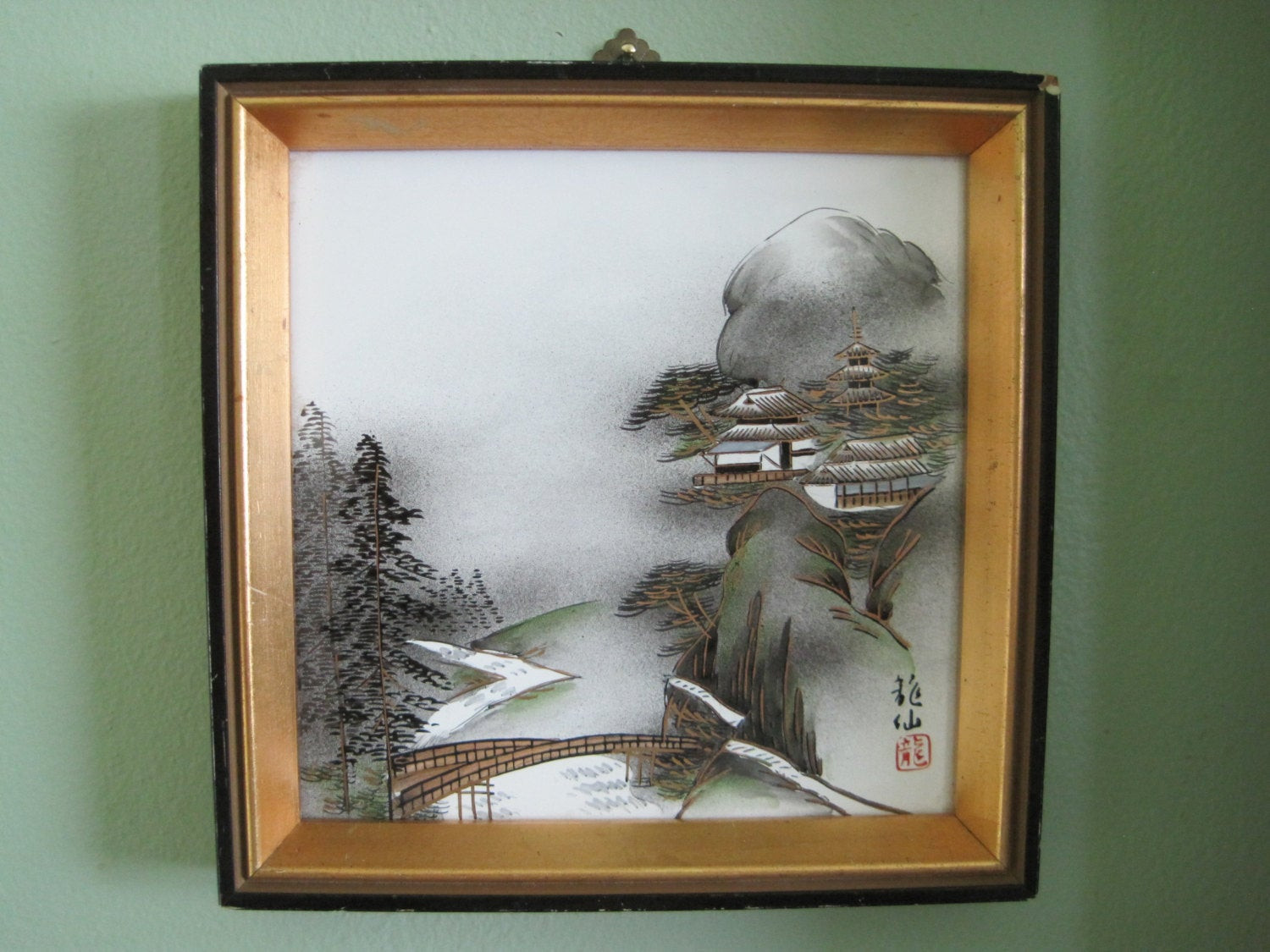 Best ideas about Asian Wall Art
. Save or Pin Asian Wall Art Japanese Painting Framed on Ceramic Vintage Now.