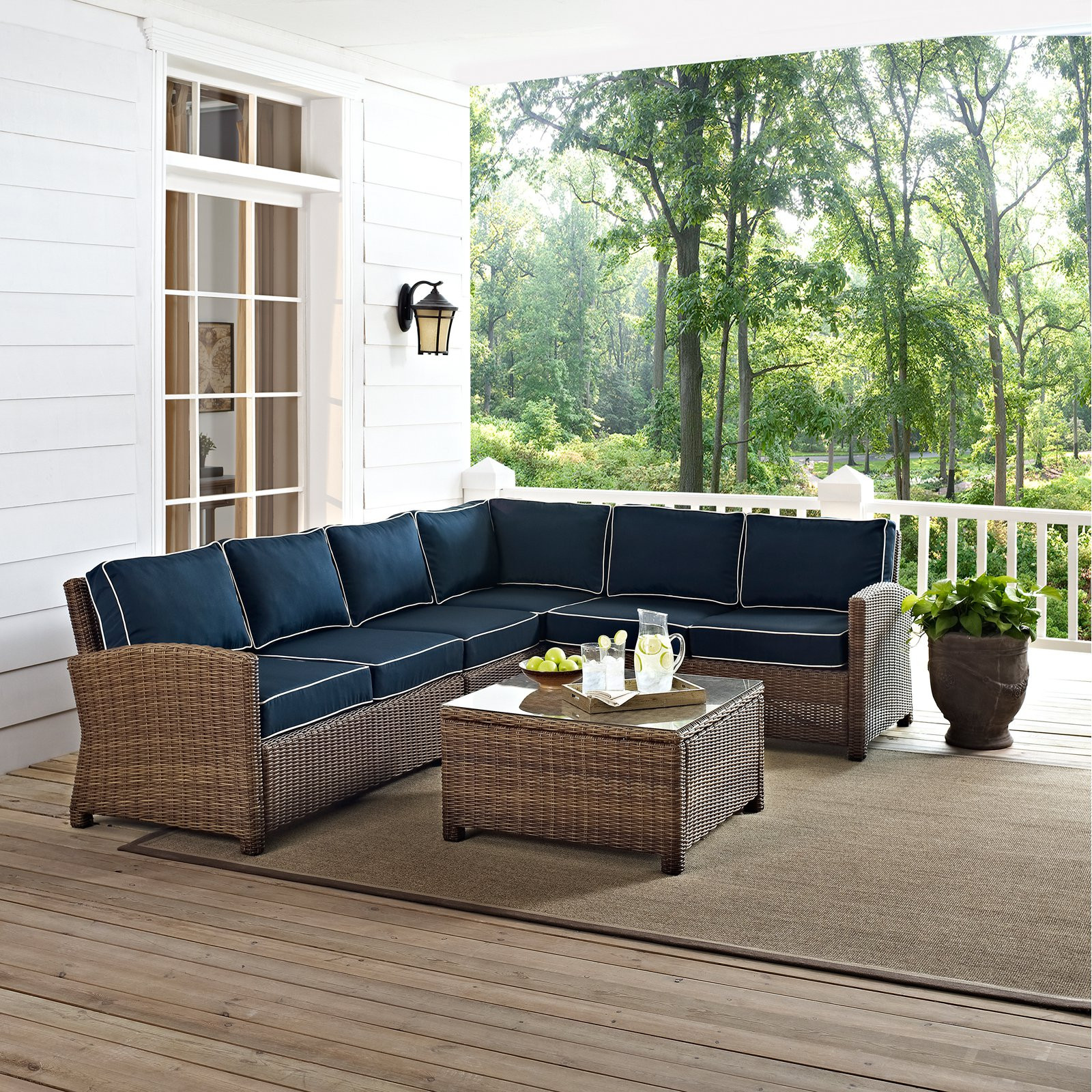 Best ideas about At Home Patio Furniture
. Save or Pin Crosley Bradenton 5 Piece Outdoor Wicker Sectional Now.