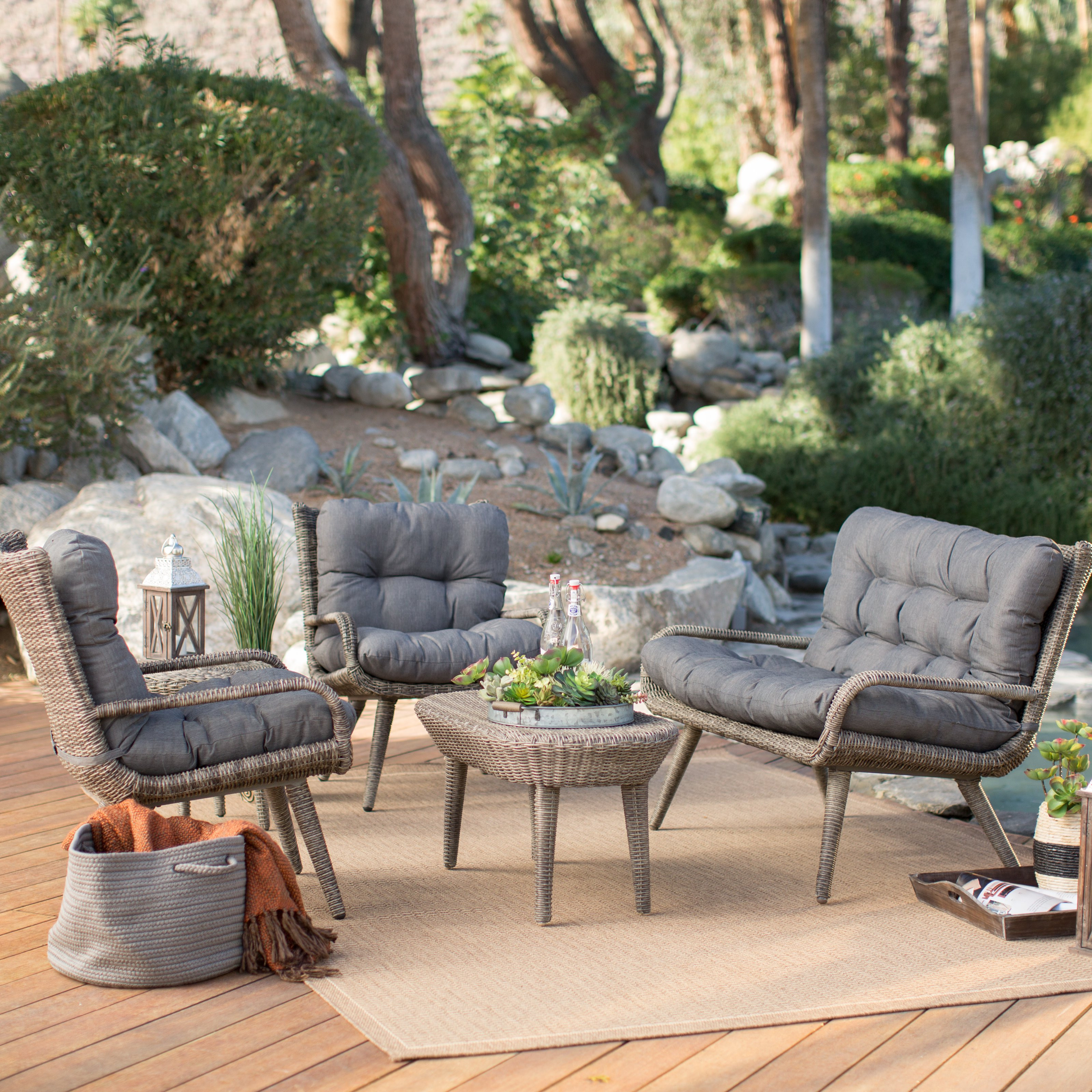 Best ideas about At Home Patio Furniture
. Save or Pin Belham Living Rio All Weather Wicker Conversation Set Now.