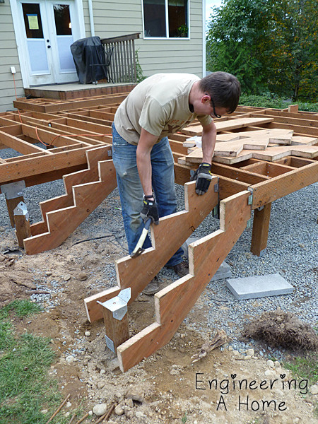 Best ideas about Attaching Deck Stairs
. Save or Pin The Deck Joists Blocking & Railing Posts Now.