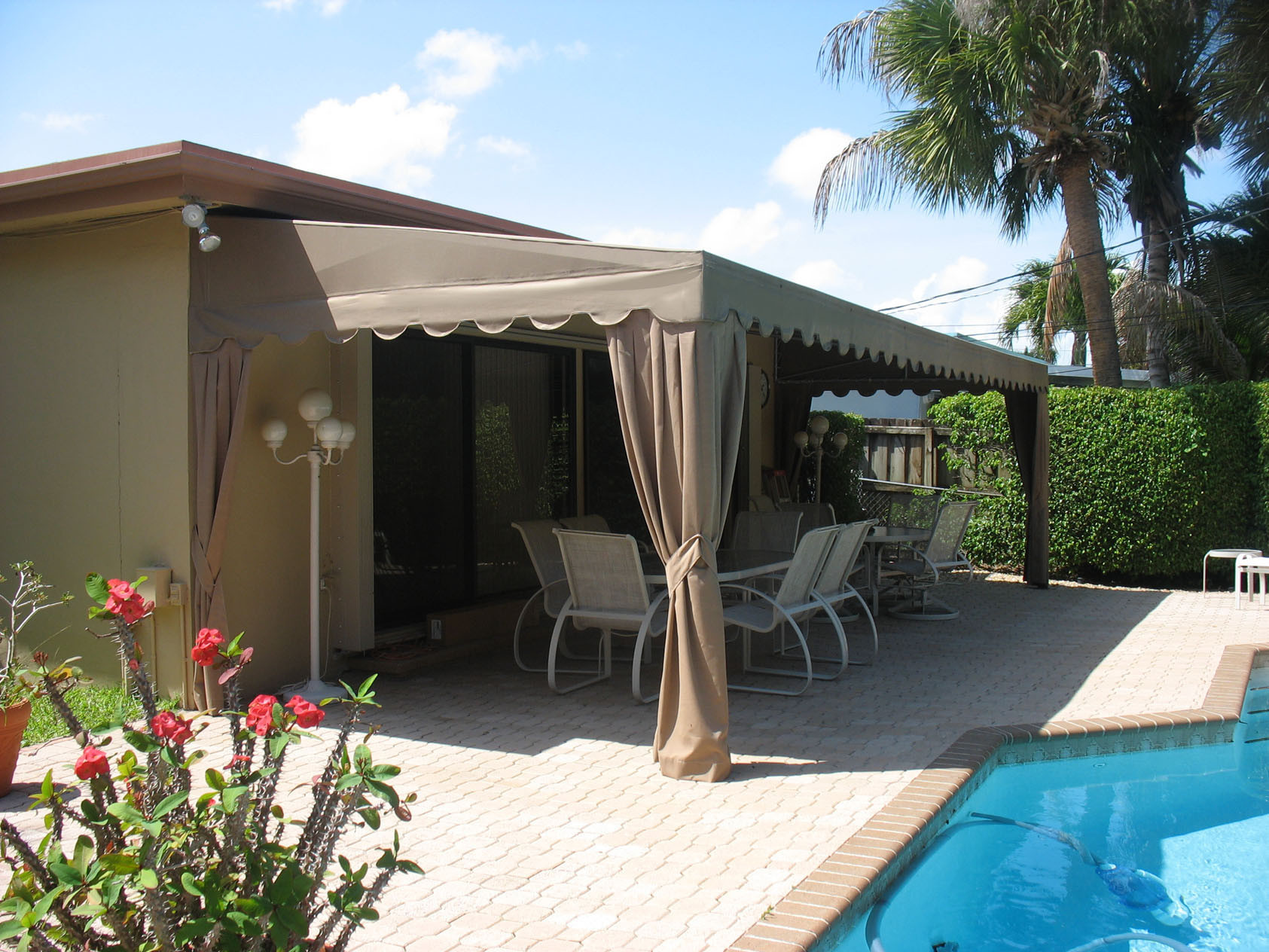 Best ideas about Awnings For Patio
. Save or Pin Lean To Patio Awning with Curtains Now.