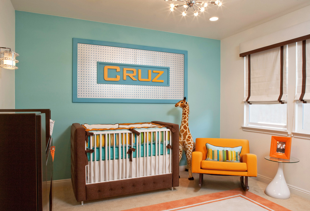 Best ideas about Baby Boy Room Decor
. Save or Pin Retro Modern Nursery by Little Crown Interiors Now.