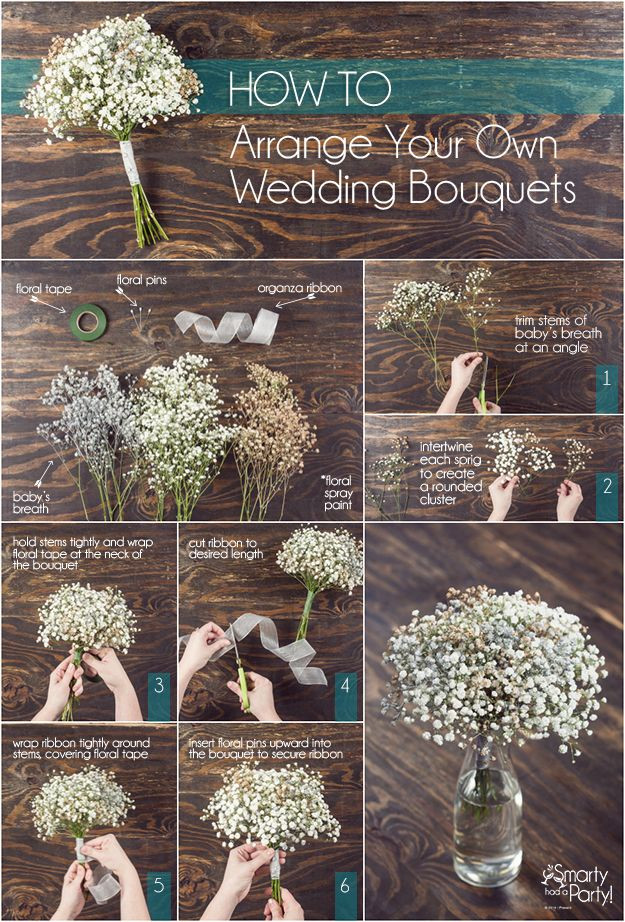 Best ideas about Baby Breath Centerpiece DIY
. Save or Pin How to arrange your own wedding bouquets Now.