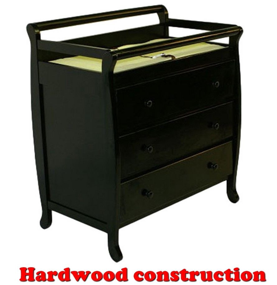 Best ideas about Baby Changing Table Dresser
. Save or Pin CHANGING TABLE 3 DRAWER STORAGE BLACK HARDWOOD BABY Now.