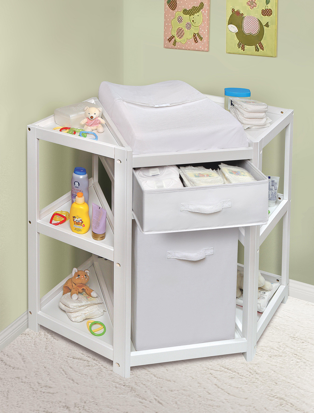 Best ideas about Baby Changing Table
. Save or Pin Badger Basket Diaper Corner Baby Changing Table w Now.