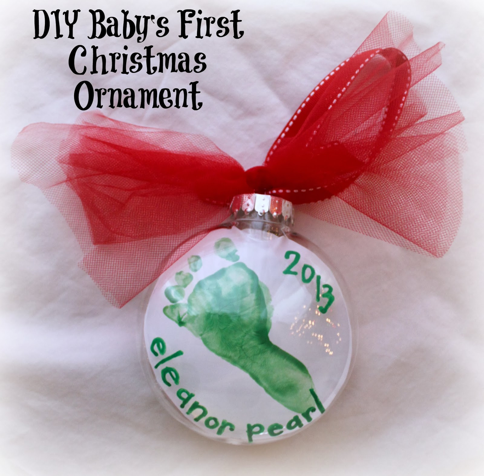 Best ideas about Baby First DIY
. Save or Pin DIY Baby s First Christmas Footprint Ornament For Under Now.