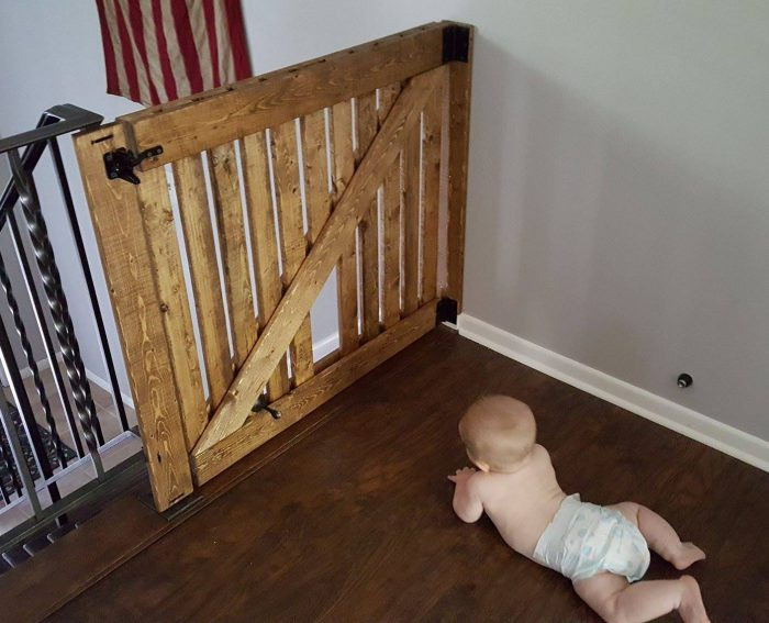 Best ideas about Baby Gate With Cat Door
. Save or Pin DIY Barn Door Baby Gate with Pet Door Instructions Now.