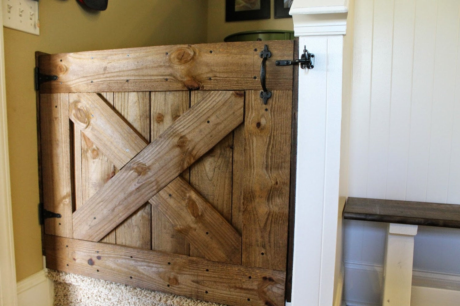 Best ideas about Baby Gate With Door
. Save or Pin Rustic Farmhouse Barn Door Baby Gate Now.