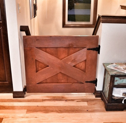 Best ideas about Baby Gate With Door
. Save or Pin Custom Made Rustic Barn Door Style Baby Gate Rustic Orange Now.