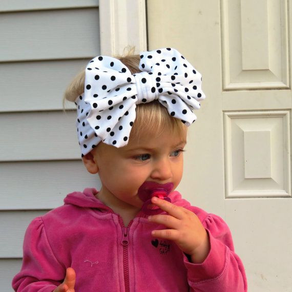 Best ideas about Baby Head Wraps DIY
. Save or Pin Big Bow Headband LIttle Girls Head wrap Floppy big bow Now.