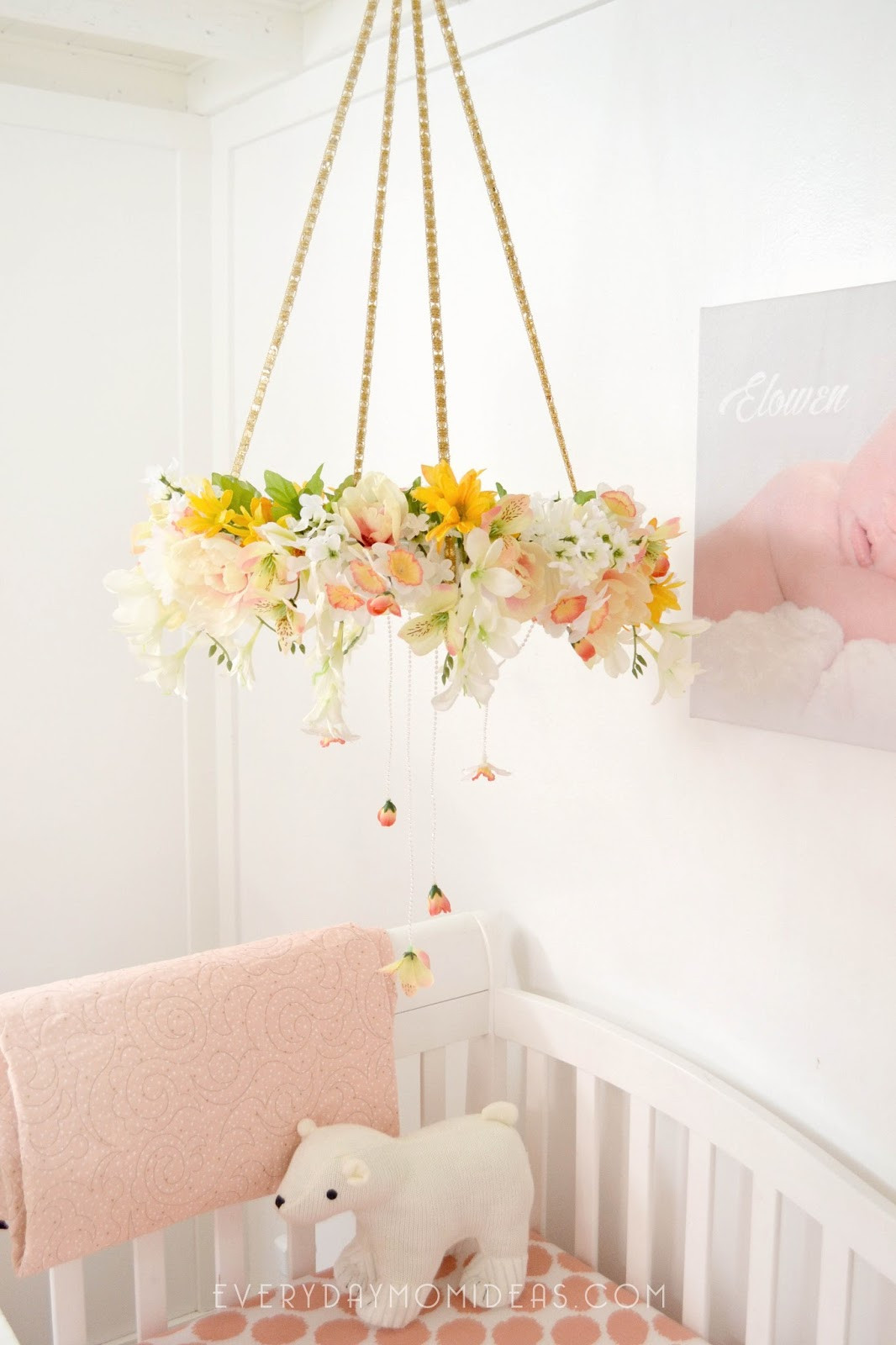 Best ideas about Baby Mobile DIY
. Save or Pin DIY Floral Baby Mobil Chandelier Full Tutorial Now.