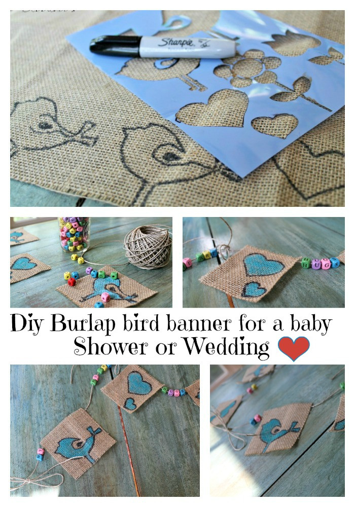 Best ideas about Baby Shower Banners DIY
. Save or Pin Diy burlap bird banner for a baby shower Debbiedoos Now.