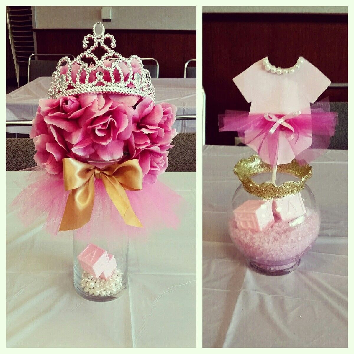 Best ideas about Baby Shower Centerpieces DIY
. Save or Pin Tutus & Tiaras Baby Shower centerpieces pinkandgold Now.