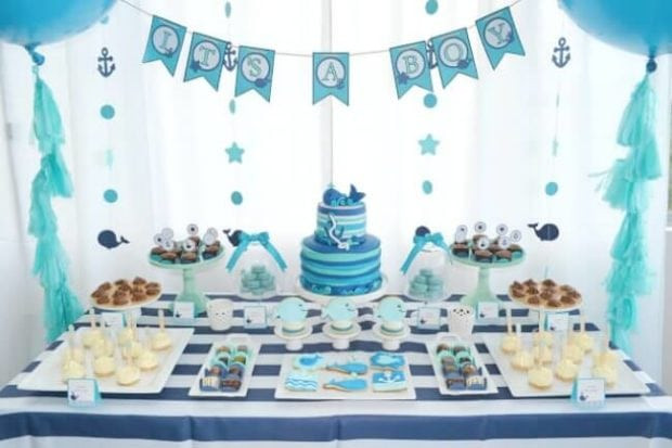 Best ideas about Baby Shower Dessert Table Ideas
. Save or Pin A Boy’s Whale Themed Baby Shower Spaceships and Laser Beams Now.