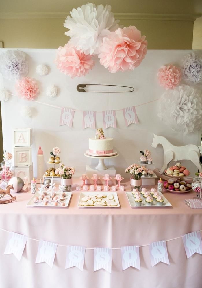 Best ideas about Baby Shower Sweets Table
. Save or Pin Gorgeous Girl Themed Baby Shower Dessert Sweets Table Now.