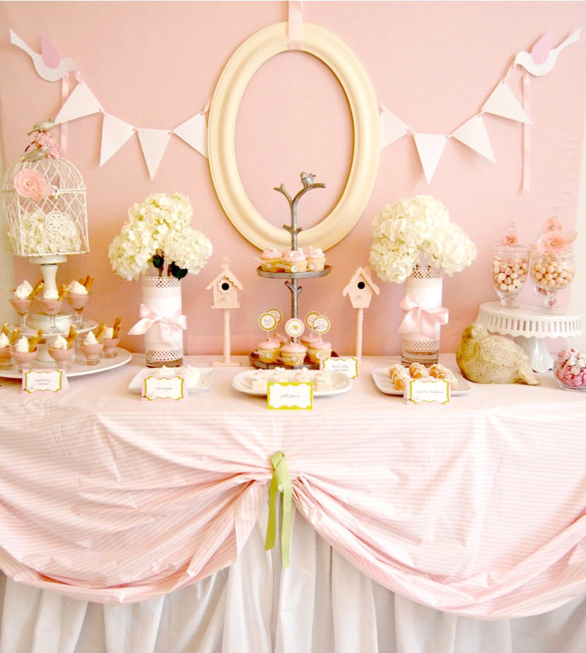 Best ideas about Baby Shower Table Ware
. Save or Pin Pink Bir Baby Shower guest feature Celebrations at Home Now.