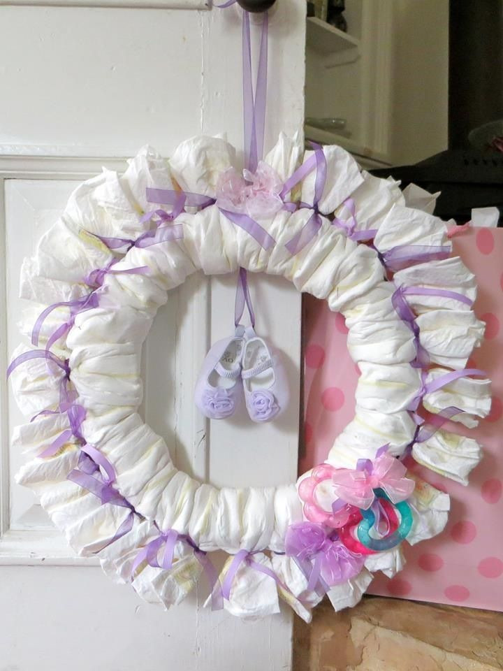 Best ideas about Baby Shower Wreath DIY
. Save or Pin Baby shower diaper wreath Gifts Done Now.