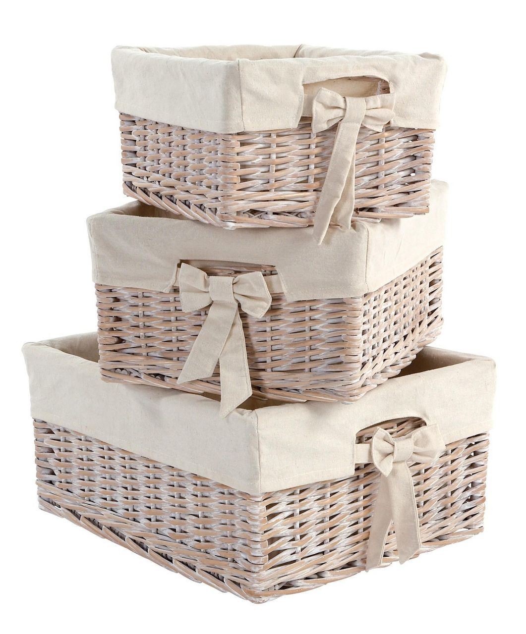 Best ideas about Baby Storage Baskets
. Save or Pin Storage Baskets Set of 3 in White Wash Nursery Now.