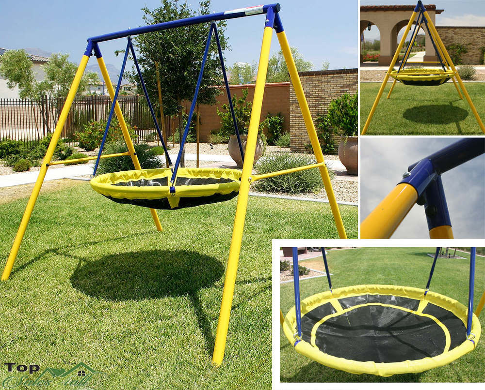 Best ideas about Baby Swing Set
. Save or Pin Playground Swing Set Toddler Outdoor Backyard Kids UFO Now.