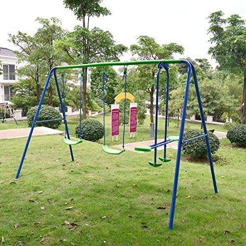Best ideas about Baby Swing Set
. Save or Pin HLC Outdoor Folding Swing Set with 2 Kids Swing & Seesaw Now.