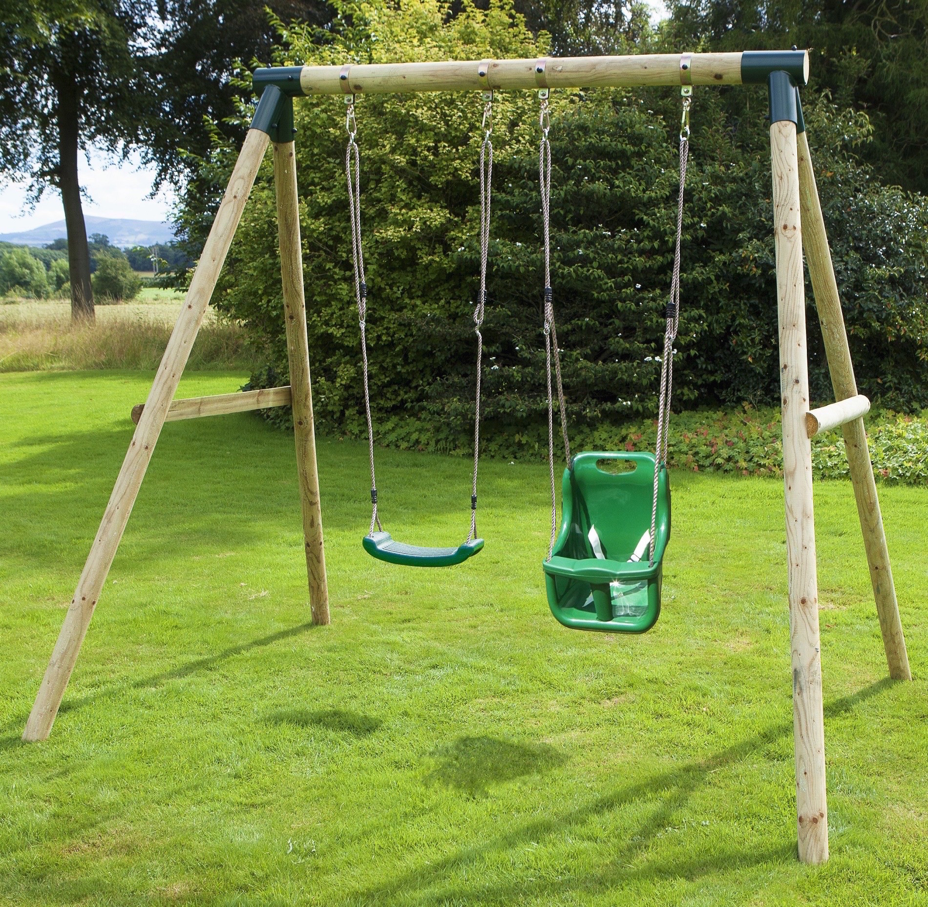 Best ideas about Baby Swing Set
. Save or Pin Rebo Wooden Garden Swing Sets Single Baby Swing Seats Now.