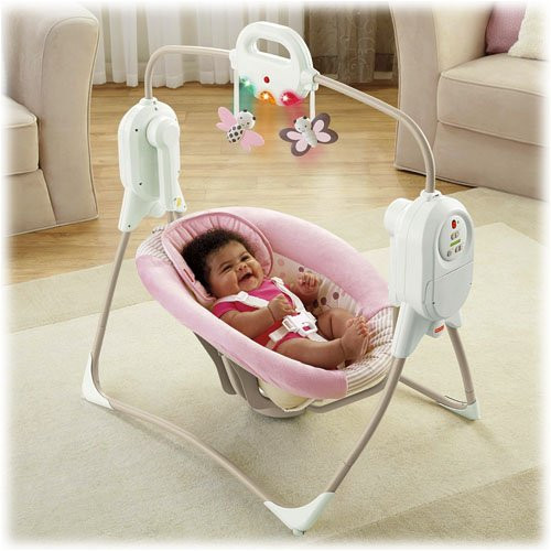 Best ideas about Baby Swing With Lights
. Save or Pin Fisher Price Twinkling Lights Spacesaver Cradle n Swing Now.