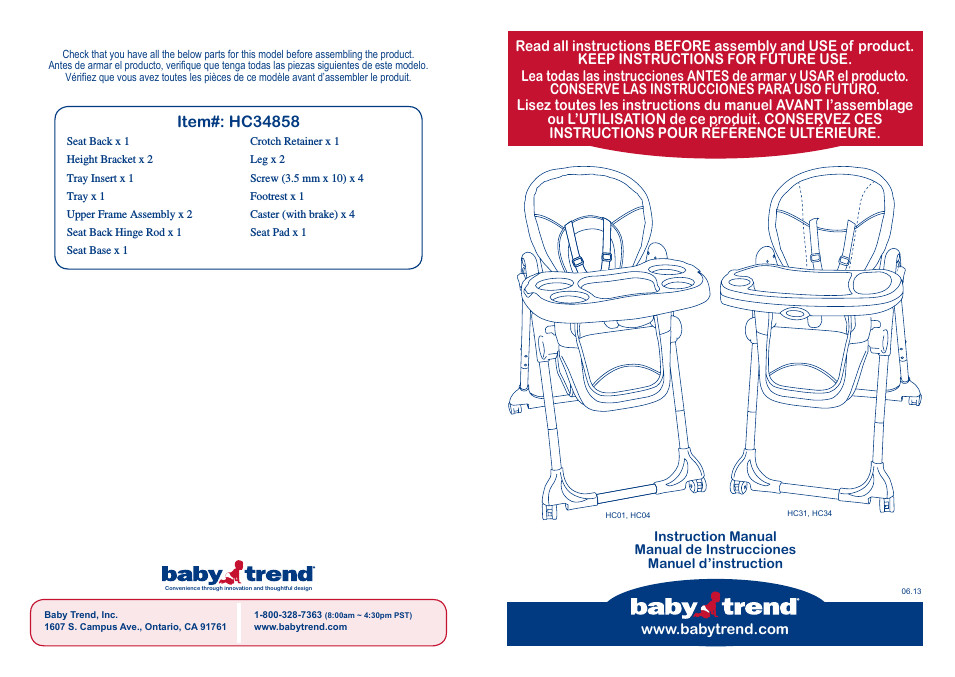 Best ideas about Baby Trend Tempo High Chair
. Save or Pin BabyTrend HC TEMPO HIGH CHAIR MOONLIGHT User Now.