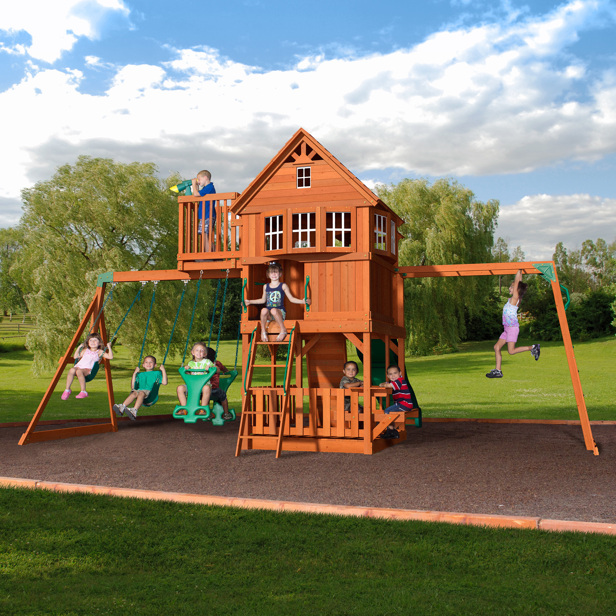 Best ideas about Backyard Discovery Playsets
. Save or Pin Backyard Discovery Skyfort All Cedar Swing Set & Reviews Now.