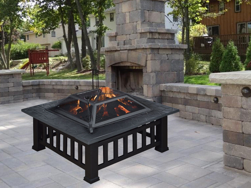 Best ideas about Backyard Fire Pits
. Save or Pin Square Metal 32" Fire Pit Outdoor Patio Garden Backyard Now.