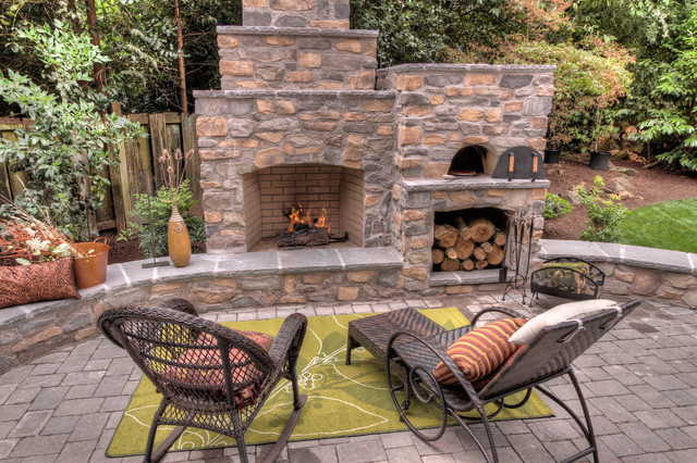 Best ideas about Backyard Fireplace Ideas
. Save or Pin Outdoor Fireplace with pizza oven Traditional Patio Now.
