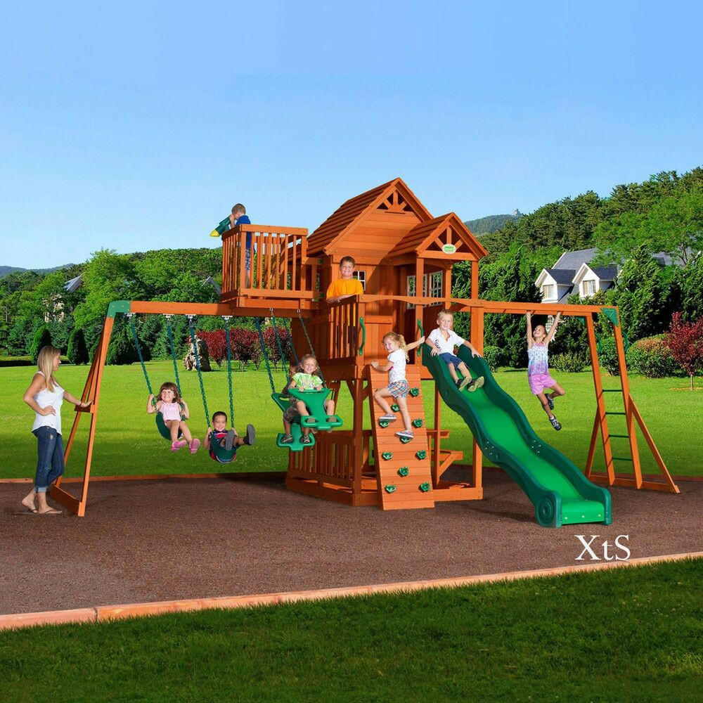 Best ideas about Backyard Play Equipment
. Save or Pin Wooden Play House Toy Outdoor Swing Set Fort Playground Now.