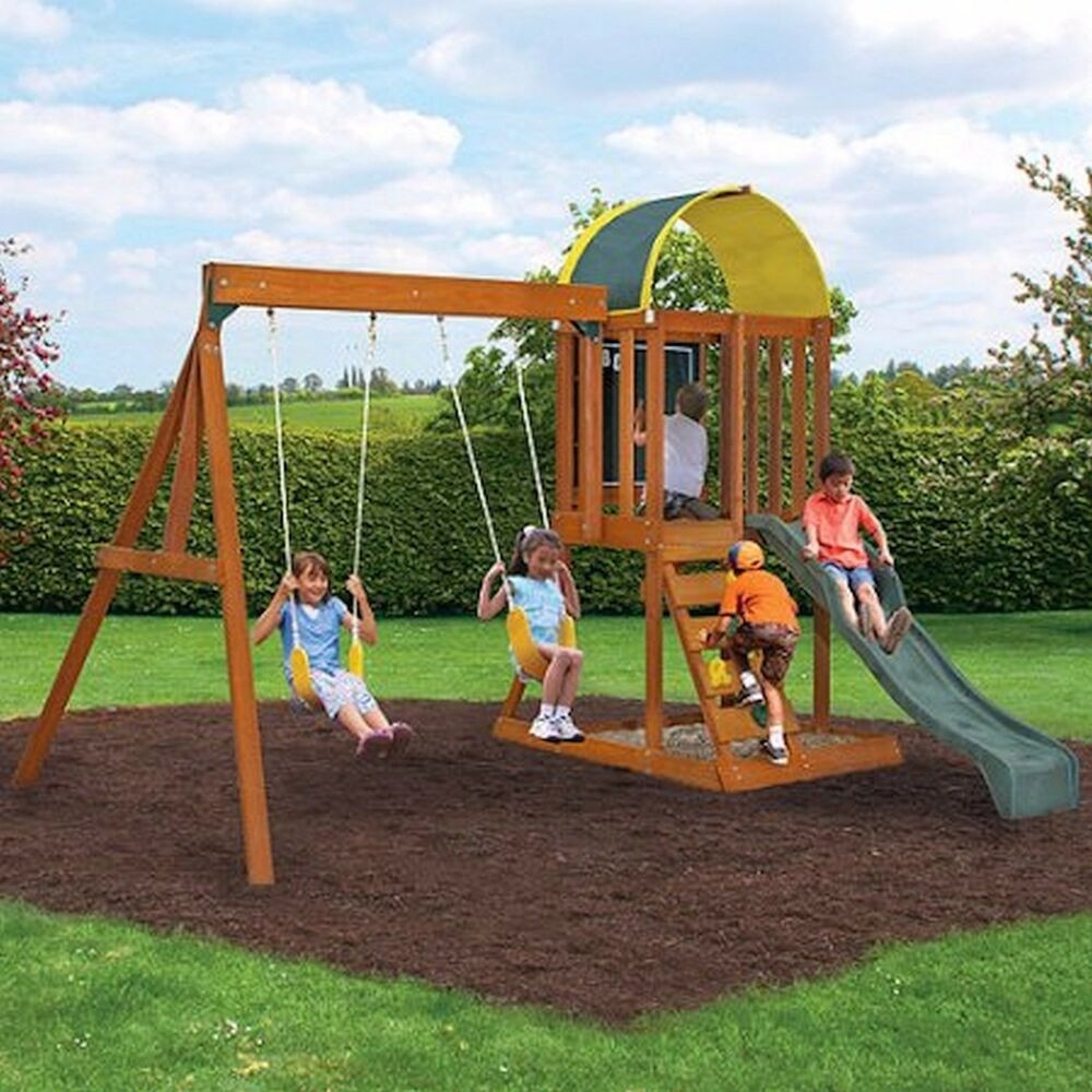 Best ideas about Backyard Playsets For Toddlers
. Save or Pin Wooden Outdoor Swing Set Playground Swingset Playset Kids Now.