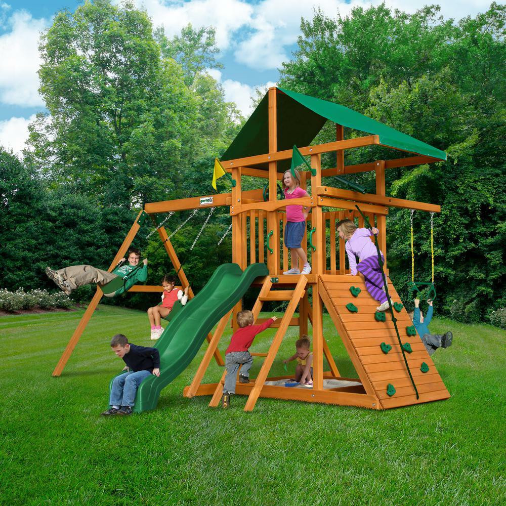 Best ideas about Backyard Playsets For Toddlers
. Save or Pin Gorilla Outing III Cedar Outdoor Fun Kids Playset Swing Now.