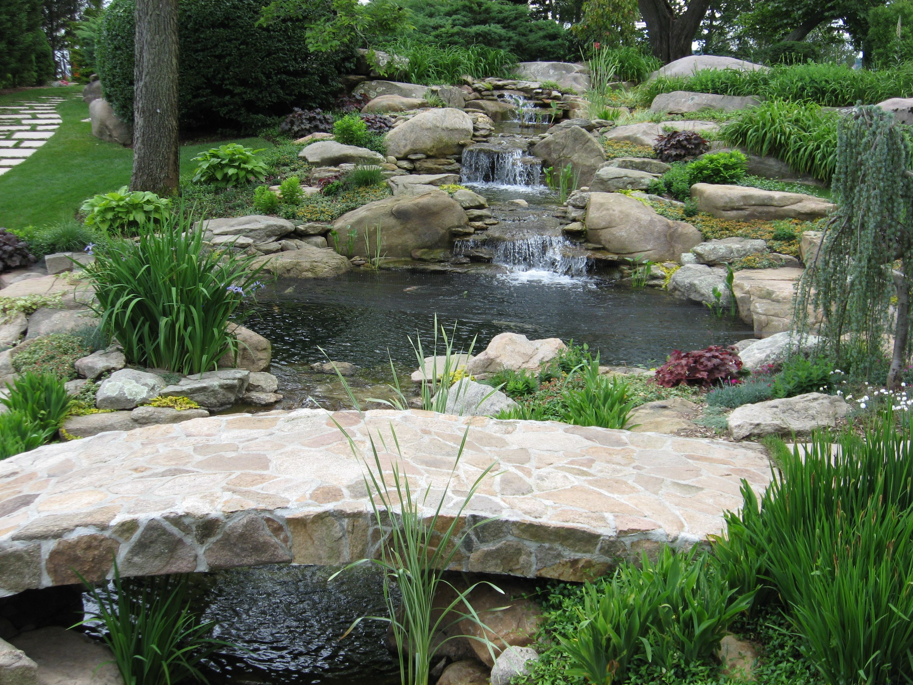 Best ideas about Backyard Ponds And Waterfalls
. Save or Pin Backyard waterfalls water garden koi pond and streams Now.