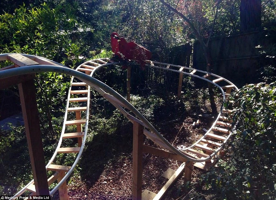 Best ideas about Backyard Roller Coaster
. Save or Pin Californian man builds roller coaster in his BACK GARDEN Now.