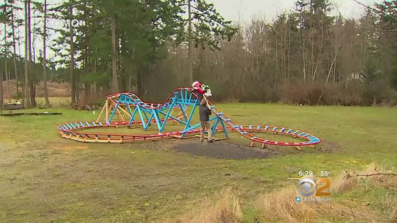 Best ideas about Backyard Roller Coaster
. Save or Pin Dad Builds Backyard Roller Coaster Now.