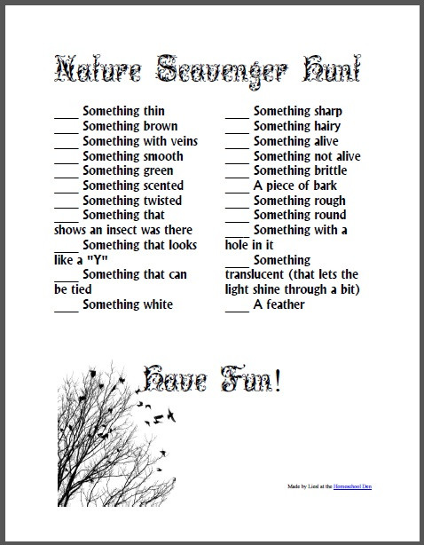 Best ideas about Backyard Scavenger Hunt
. Save or Pin Nature Scavenger Hunt Free Download Homeschool Den Now.