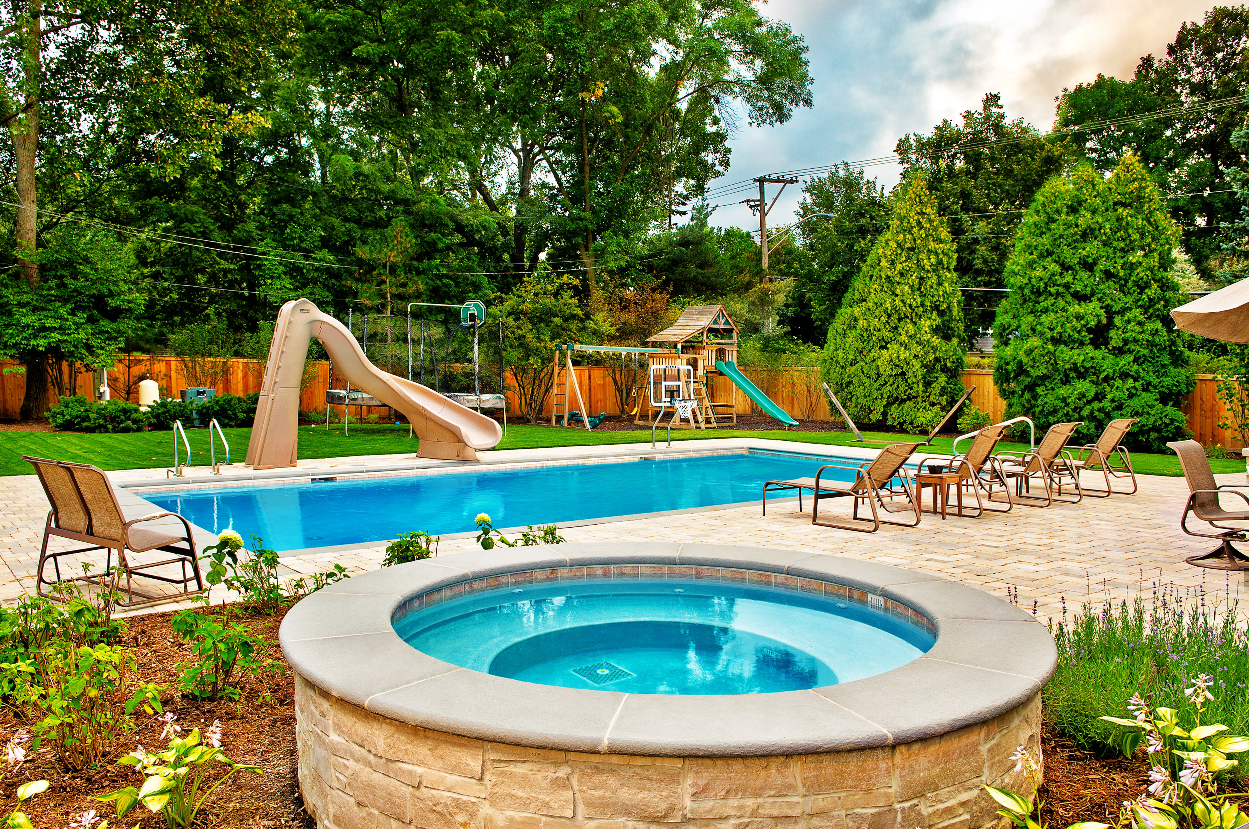 Best ideas about Backyard With Pool
. Save or Pin Hot Tub Landscaping for the Beginner on a Bud Now.